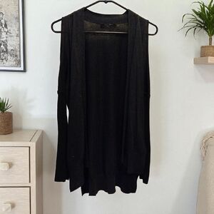 All Saints Charcoal Women's Sleeveless Cardigan
